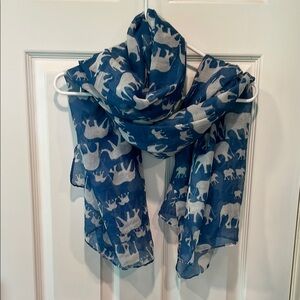 Gap sheer scarf/wrap elephant motif